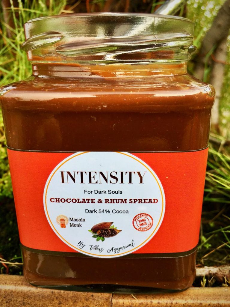 Rhum infused chocolate spread by Masala Monk
